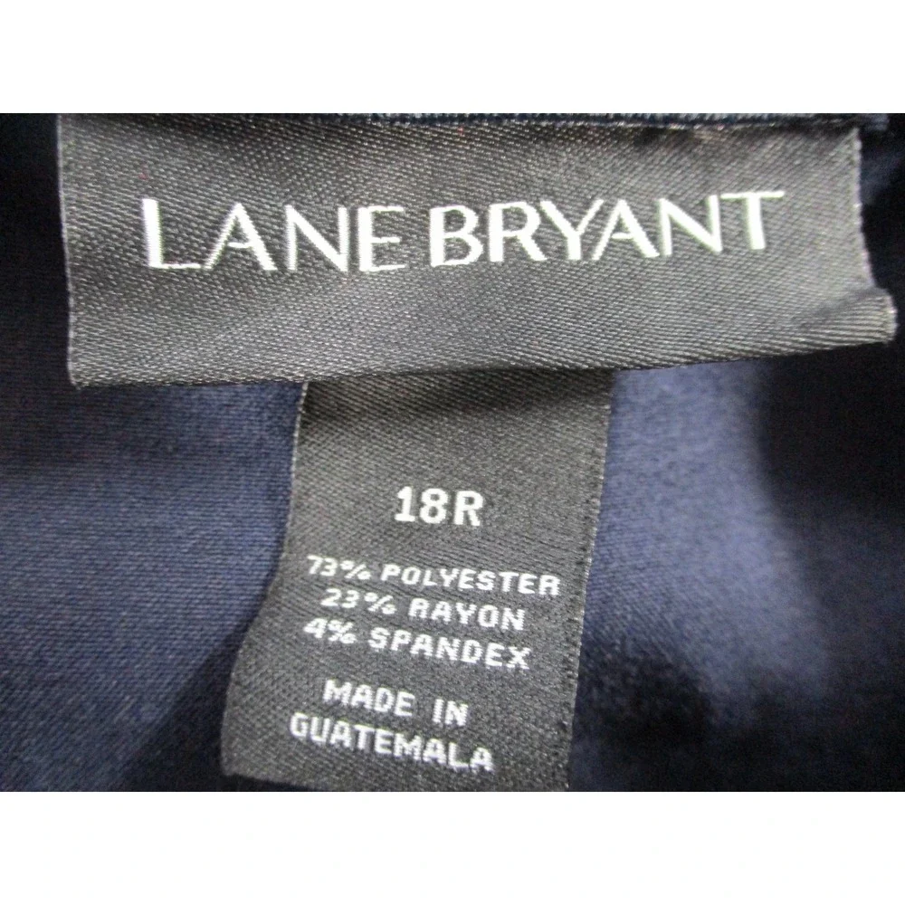 Lane Bryant Tailored Stretch Navy‎ Blue Dress Pants Trousers Womens 18R NWT